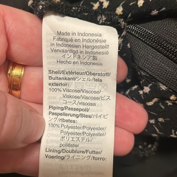 Madewell Wide-Leg Floral Button Front Jumpsuit Playground Posies Black Size 4 - Picture 15 of 16